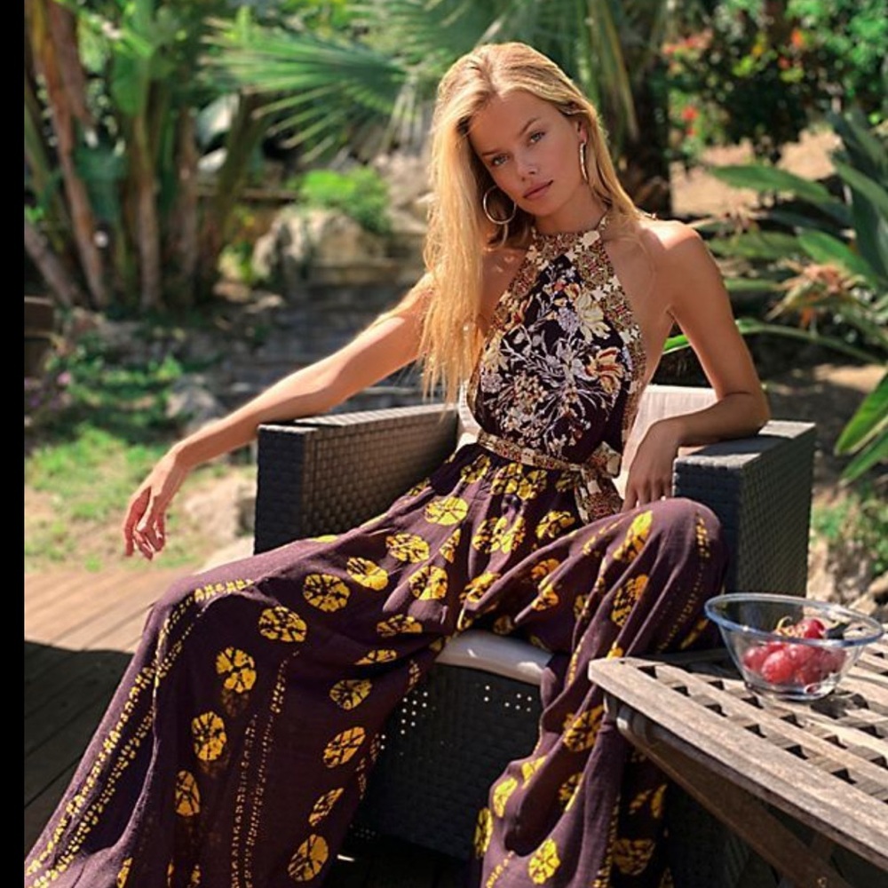 NWT Free People Summer Soirée  Halter Jumpsuit